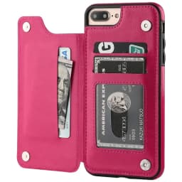 For iPhone 11 Pro XR XS Max 6s 7 8 Plus SE 2020 Wallet Case Luxury Slim Fit Premium Leather Card Slots Shockproof Flip Shell