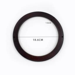 2Pcs Deepeel Round Wood Handle Wooden O Ring Bags Handles for Handbag Strap Purse Frame DIY Sewing Brackets Bag Accessories