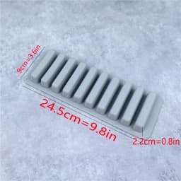 10 Holes Silicone Forms Long Strip Finger Biscuit Silicone Mold Oven Cake Puff Ice Cube Mould Tray Bakeware DIY Baking Tools