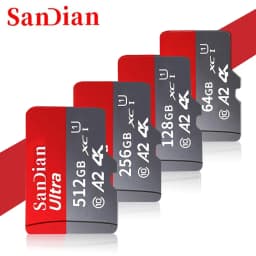High Speed Micro SD Card U3 V30 A2 Memory Card 128G 256G for Digital Camera 4K Video Storage Compatible with Canon Nikon Samsung
