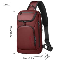 HK Multifunctional Business Chest Bag Waterproof and Scratch-Resistant Men’s Bag Lightweight High-End Fashionable Shoulder Bag