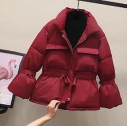 2026 New Winter Hooded Long Sleeve Solid Color Black Cotton-padded Warm Loose Big Size Jacket Women Parkas Fashion Outwear