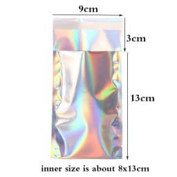25pcs Holographic Rainbow Flat Foil Mailing Envelope Large Laser Self Adhesive Shipping Bags for Courier Storage Gift Package