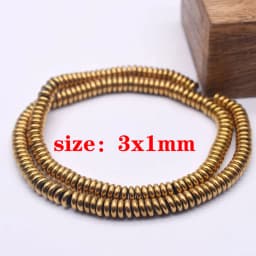 Plated Genuine Gold Color Retention AAA+ Natural Hematite Stone Spacer Loose Beads For Jewelry Making Diy Bracelets Finding