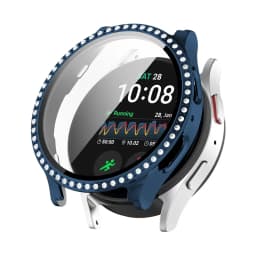 Diamond Bling Case for Galaxy Watch Samsung Galaxy Watch 7/FE 40mm 44mm, Tempered Glass Bumper Cover for Watch 4 5 6 Accessories