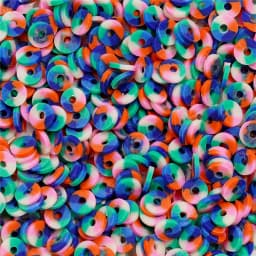 350Pcs/Lot 6mm Flat Round Polymer Clay Beads Loose Spacer Beads for Jewelry Making DIY Needlework Bracelet Necklace Earrings