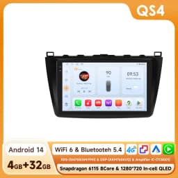 Hizpo 2Din 9inch Android Auto Car Radio for Mazda 6 2007 - 2012 CarPlay Screen GPS Navigation 4G BT WiFi SWC DSP RDS 360° Cam