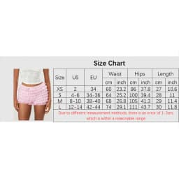 Women's Summer Ruffled Frilly Shorts Solid Color Multi-Layer Mesh Short Pants Sweet Cute Bloomers