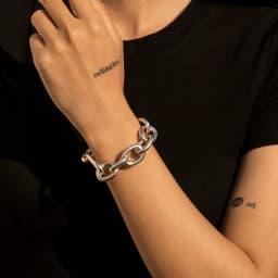 Retro Simple Hip Hop Thick Link Chain Bracelet Women's CCB Material Exaggerated Cool Twist Thicks Bracelets Glamour Girl Jewelry