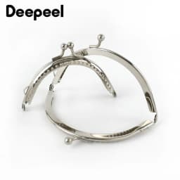 10Pcs 6.5-15.5cm Metal Silver Bag Handles Purse Frame Kiss Clasp for Handbag Handle DIY Wallet Sewing Brackets Bags Accessories