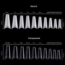 500pcs False Nail Art Tips French Natural Transparent Coffin False Nails Tips Acrylic UV Gel Nail Polish Manicure
