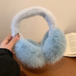 Solid Color Soft Plush Ear Warmer Winter Warm Earmuffs Fashion Ear Cover Outdoor Cold Protection Ear-Muffs Folding Earflap