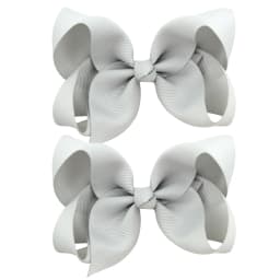 2PCS/Lot 4Inches Solid Colors Hair Bows With Hair Clips For Girls Gift Boutique Ribbon Bows DIY Hair Decor Kids Hair Accessories