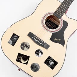 50pcs (25x2) of Black Moon and Lunar Eclipse Scene Stickers for Photo Album, Notebook, Water Bottle and Suitcase Stickers