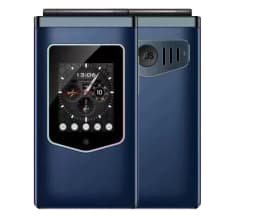 HAMTOD T8 Classic Fashion Clamshell Flip Feature Phone 4G VoLTE Dual HD Screen 2.8" Main IPS Display + 1.77" Outer Screen Big Font Big Icons One Touch SOS Emergency Call 1500mAh Large Battery Easy Simple Operation Unbreakable Basic Mobile Cell Phone For S