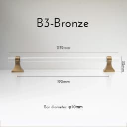 Smoky Gray Acrylic+Brass for Furniture Handles and Knobs Kitchen Doors Cabinet Drawer T Bar Funiture Wardrobe Appliance Handle