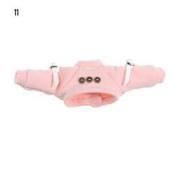 Bjd Doll Clothes 1/12 Fashion Chain Pants Rivet Hoodies PU Trousers Tops Jacket Obitsu11 Ob11 Doll Clothes Accessories Toys