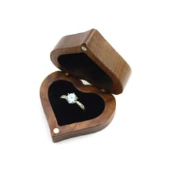 Wooden Ring Box Engagement Wedding Ceremony Heat Proposal Ring Box Jewelry Display Gift for Girl Walnut Wood Bracelet Package