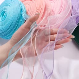 1 Meter Silk Ribbon Organza Satin For DIY Craft Gift Jewelry Packaging Decoration Wedding Bouquets Wreath Sewing Supplies