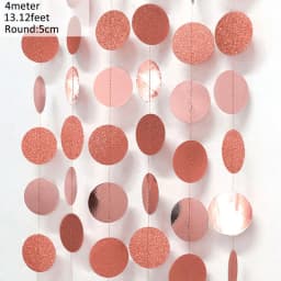 Iridescent Number 16 Paper Star Dot Garland Hanging Bunting for Sweet Rose Gold 16th Happy 16st Birthday Anniversary Party Decor