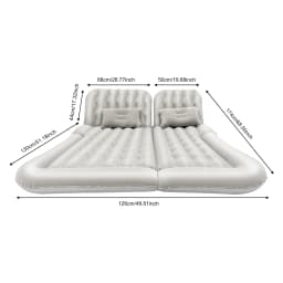 SUV Air Mattress w/ Air Pump, Inflatable Car Mattress for Trunk, Camping Bed Cushion Travel Back Seat Sleeping Bed