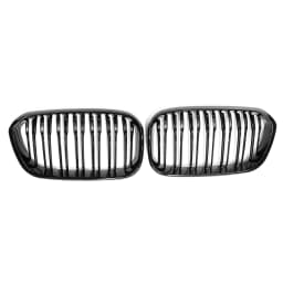 2015-2017 Racing Grille For BMW F20 F21 120i LCI 1 Series 2015 2016 2017 Glossy Black Front Kidney Grill Grille 2 Slat