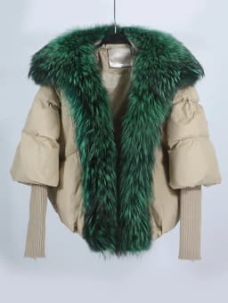 OFTBUY New White Duck Down Jacket Winter Women Warm Loose Coat Natural Real Fox Fur Collar Thick Luxury Outerwear New Fashion