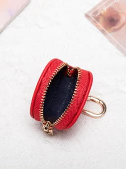 Creative Red Money Bag Pattern Coin Purse PU Leather Cute Panda Keychain Pendant Mini Storage Bag Small and Exquisite Girl's Gif