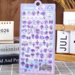 1 pc/4 pcs Mini Sweet Star Cartoon Drop 3D Relief Stickers Journaling DIY Diary Cute Stationery Sticker Decor School Supplies