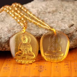 Handmade Necklace Nepal Buddhist Mala Stone Beads Buddha Statue Pendant Necklace Statement Buddha Lucky Amulet Pendant Necklace