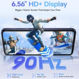 DOOGEE Note56 Plus entsperrtes Android 16 Handy, 48 GB + 256 GB/2 TB TF Erweiterung, 6,5 Zoll HD+ 90 Hz Display, 6150 mAh