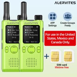 Baofeng AT1 Global Mini Walkie Talkie POC 4G/5G Network Lifetime Free Use Create Groups Unlimited Distance ALERVITES Ham Radio