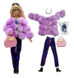 1 Set Doll Clothes Fashion Uniforms Cool Super Model Sweater Suit+Shoes for 11.5 Inch 30cm Doll Kids or Birthday Gift