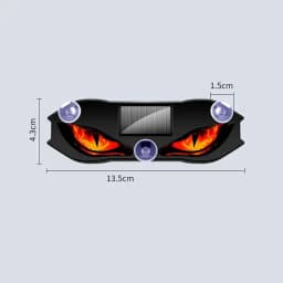 Solar Powered Car Neon Light Wireless Cool DEMON EYE Led Ambient Light Suction Cup USB Rechargeable Atmosphere Breathing Lamp