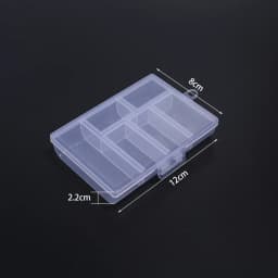 1Pc Multifunctional Clear Plastic Organizer Box with Grids Container Craft Storage for Beads Organizer Art DIY Jewelry