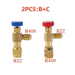 2/1PCS Air Conditioner Plus Safety Liquid Valve R410 Refrigerant Vacuum Maintenance Switch Charging Safety Adaptor R22 Detection