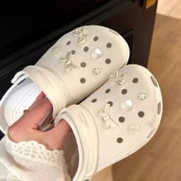Elegant Ballet White Bowknot Shoes Charms Set Summer 2026 Korean Sandals Clogs Flower Accessories DIY Woman's Shoes Decorations