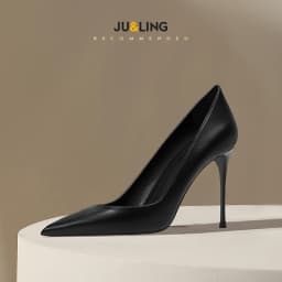 Temperament Pointed Wine Red High Heels Women's Soft Leather Single Shoes Shallow Mouth New Fashionable High Heels Single Shoes