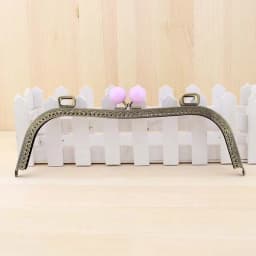 1PCS 26cm Antique Bronze M Shape Embossed Candy Bead Big Metal Purse Frame Bag Kiss Clasp Handle DIY Accessories