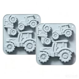 3-Cavity Tractor-Shaped Silicone Mold of Different Sizes Chocolate Jelly Ice Cube Cake Mold High Temperature Resistant