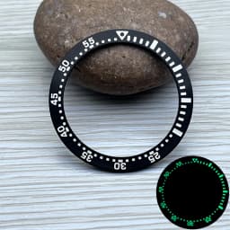 38mm*30.5mm Steel Watch Bezel Insert Ring C3 Green Luminous Fits Seiko SPB185 SPB187 Watch Cases Bezel Watch Replacement Parts