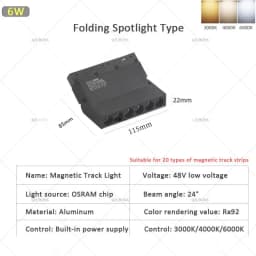 QIUBOSS Modern Magnetic Track Lights Embedded LED Spotlight Downlight Living Room Without Main Light Lighting Grille Lamp Series
