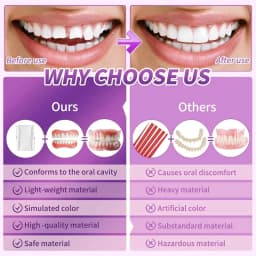 Adult Full Set Silicone Dentures Natural Upper Lower False Teeth Soft Comfort Fit Instant Smile Oral Cosmetic Accessories 2026