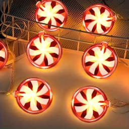 1pc 10/20/30 LED Red Walking Stick And Candy String Lights Fairy Atmosphere Hanging Lamp Battery Powered Suitable For Home Decor