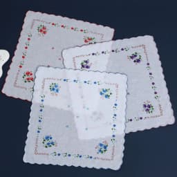 6 Pack of Women's Classic Tooth Edge Handkerchiefs, Cotton Flower Handkerchiefs, Sweat-Wiping Flap Pocket Pants Towels, Placemats, Wedding Supplies