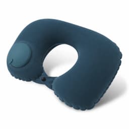 Portable Self Inflating Travel Neck Pillow Ergonomic U Shaped Air Cushion Soft Skin-Friendly Velvet Pillow for Flight Road Trip