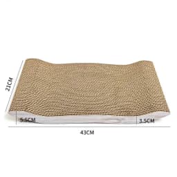 Ergonomic Wave Shaped Cardboard Cat Scratcher Durable Indoor Sleeping Bed Rest Pad For Cats