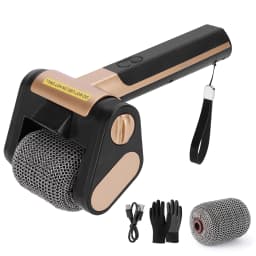 Electric Roller Grill Brush with LED Light Stainless Steel Bristle-Free BBQ Cleaner Brush Rechargeable Barbecue Cleaner Tools