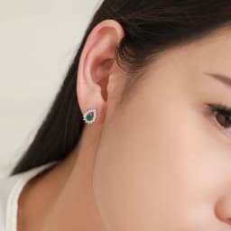 Ailmay 925 Sterling Silver Luxury Water Drop with Green Zircon Pendant Necklace Earrings for Women Jewelry Sets Party Gift