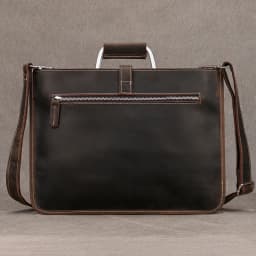 Genuine Leather Zipper Briefcase for man Bag Messenger Office Bags Male Crazy Horse Leather Laptop Bag 13 Inch Maletines Hombre